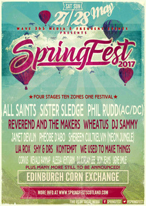 SpringFest 2017: All Saints, Reverend And The Makers, Sister Sledge, Phil Rudd, Echo And The Arcadia