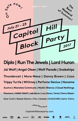 Capitol Hill Block Party Releases Partial Lineup For 2017 Including Headliners Run The Jewels, Diplo And Lord Huron