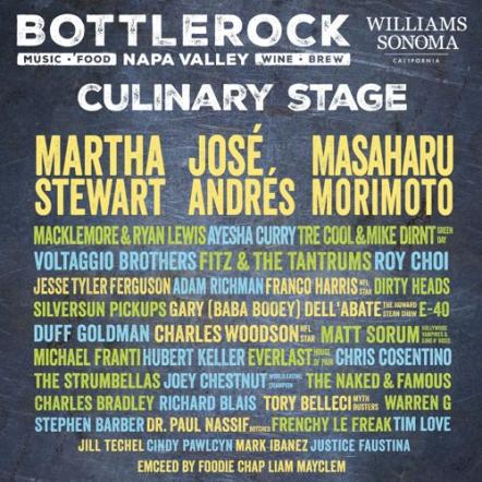 Bottlerock Napa Valley Announces 2017 Williams Sonoma Culinary Stage Lineup