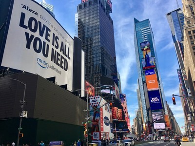 Alexa, Play Amazon Music: Amazon Teams Up With Outfront Media And Rapport For Largest Times Square Advertising Installment Ever