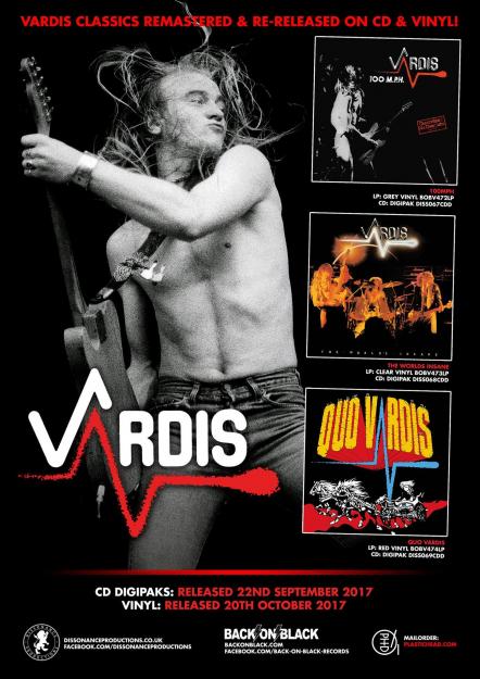 Vardis Classics "100 MHP", "The World's Insane", "Quo Vardis" Remastered & Re-Released On CD & Vinyl