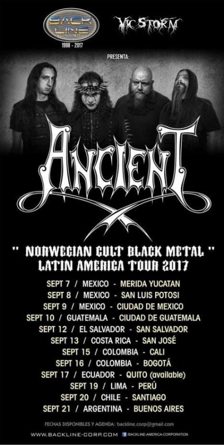 Ancient Announce Latin American Tour 2017 Dates!