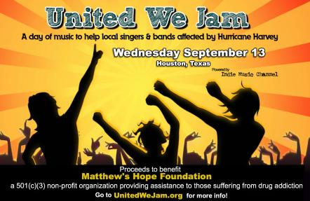 "United We Jam" Music Event To Support Local Singers & Bands Who Lost Instruments During Hurricane Harvey
