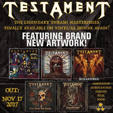 Testament To Re-issue Classic Albums With Stunning New Artwork!