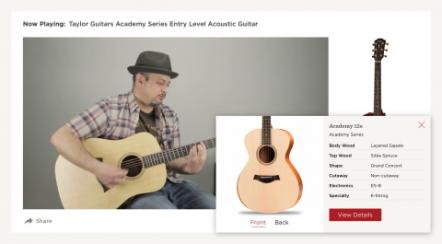 Tvpage Launches Interactive Video Commerce Experience For Taylor Guitars