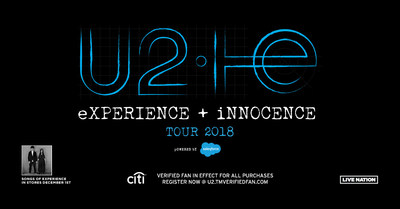 U2 Announce Details Of New Album Songs Of Experience And The Experience + Innocence Tour 2018