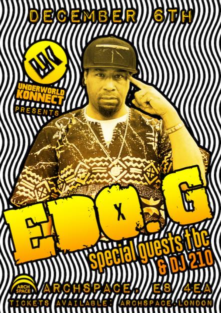 East Coast Hip-Hop Veteran Edo G Plays London Show In December