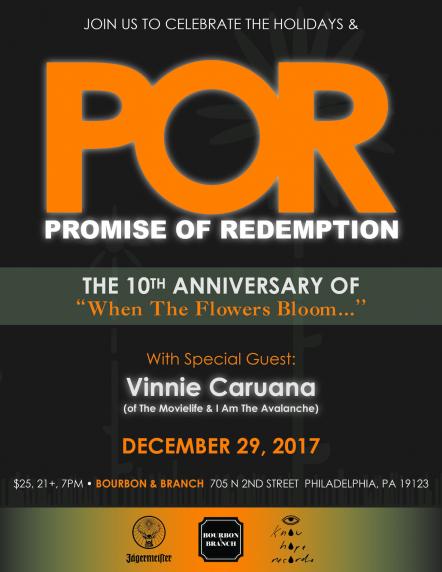 Promise Of Redemption (Shane Henderson Of Valencia) Announces Show Commemorating 10 Year Anniversary Of "When The Flowers Bloom..."