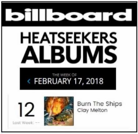 Texas Rocker Clay Melton Debuts #12 Billboard Heatseekers Album Chart