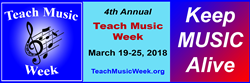 4th Annual "Int'l Teach Music Week" To Offer Free Lessons To New Students - March 19-25