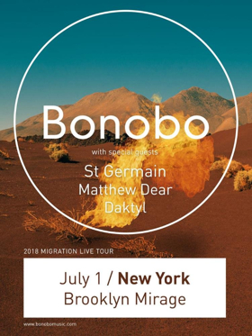 Bonobo Returns To NYC For Special Live Performance At The Brooklyn Mirage On July 1, 2018