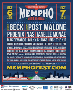 Beck, Post Malone, Phoenix, Nas To Headline 2018 Mempho Music Festival