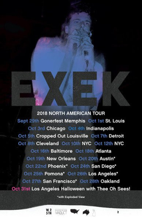 EXEK Announce Fall 2018 North American Tour