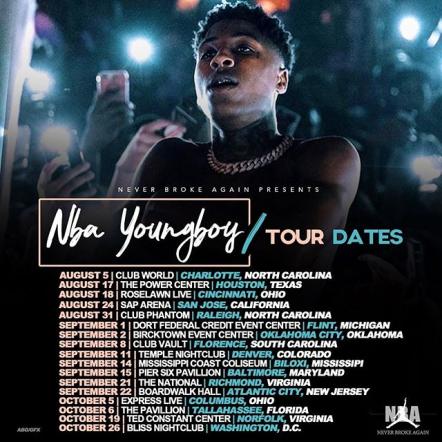 NBA YoungBoy Shares New Tour Dates For 2018!