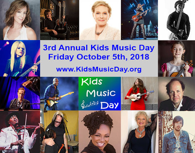 Celebrities & Music Brands Show Support For 3rd Annual "Kids Music Day" On October 5, 2018