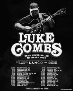 Luke Combs' 'Beer Never Broke My Heart Tour' Sells Out 23 Of 28 Venues In First Weekend