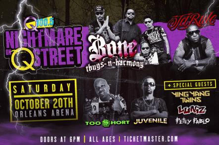Q 100.5's Nightmare On Q Street, Featuring Bone Thugs-N-Harmony, Ja Rule, Too $hort And More, Comes To Orleans Arena