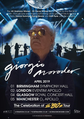 Giorgio Moroder Announces First Live Tour In Europe