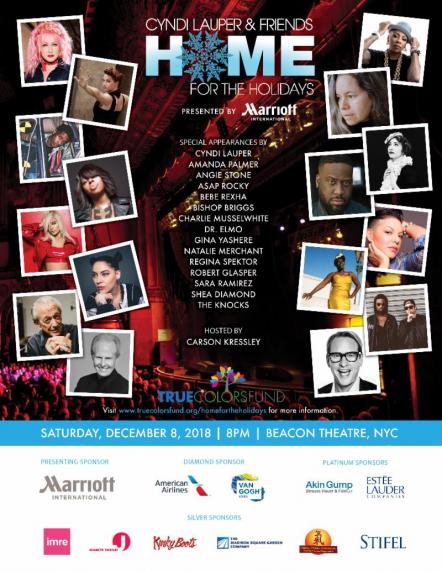 Cyndi Lauper Announces 8th Annual 'Home For The Holidays' Benefit Concert At Beacon Theatre On December 8
