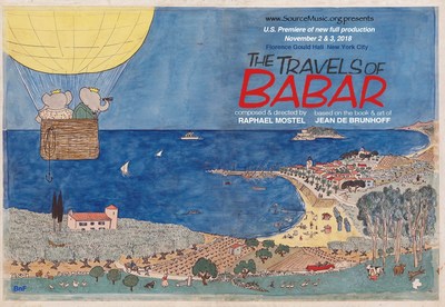 New Production Of Raphael Mostel's Musical Voyage "The Travels Of Babar" To Debut November 2 & 3, 2018 At Florence Gould Hall