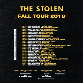 The Stolen Announce North American Fall 2018 Tour