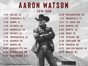Aaron Watson Announces 2019 Headlining Tour Dates