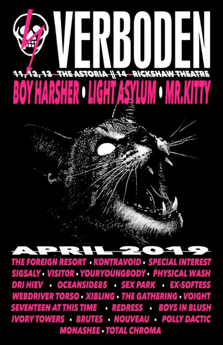 Darkwave Festival Verboden Announces Line Up Boy Harsher, Light Asylum, And Mr Kitty Headline