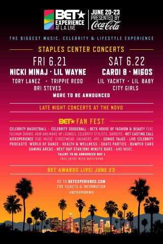 BET Networks Announces First Wave Of Staples Center Concert Line-Up Including Nicki Minaj, Lil Wayne, Tory Lanez, Cardi B, Migos & Lil Yachty
