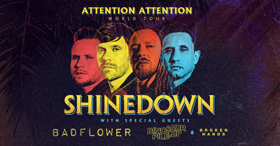 Shinedown Announces Summer Dates On Attention Attention World Tour With Guests Badflower, Dinosaur Pile-up And Broken Hands
