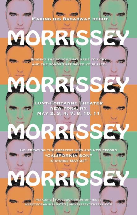 There Is A Light That Never Goes Out... On Broadway! Morrissey Announces First Broadway Residency