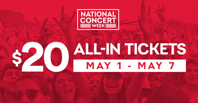 Live Nation Celebrates National Concert Week By Making Over 2 Million Tickets Available To The Hottest Summer Shows For Only $20