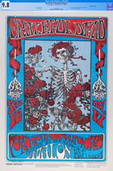 Grateful Dead Skeleton And Roses FD-26 Concert Poster Headlines Psychedelic Art Exchange Auction