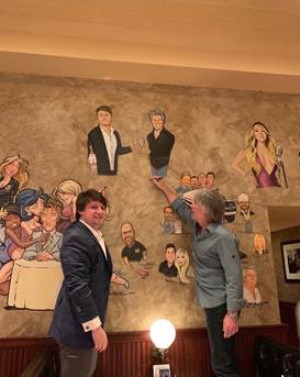 Jon Bon Jovi Signs Caricature At The Palm In Las Vegas