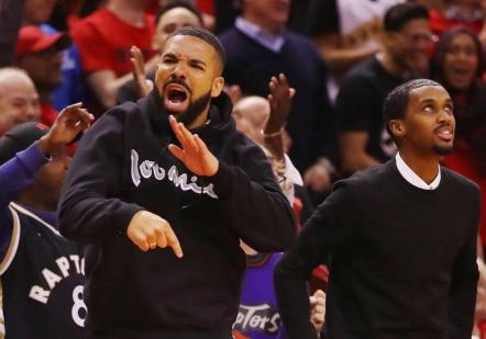 Drake Channels Tupac's "Above The Rim" Character During Raptors Historic Win