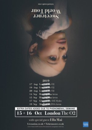 Ariana Grande Adds Additional London Dates To Sweetener World Tour Due To Overwhelming Demand