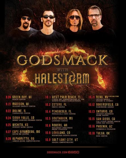 Godsmack Extends 2019 Summer Tour Dates; "Under Your Scars" #5 On Active Rock Chart