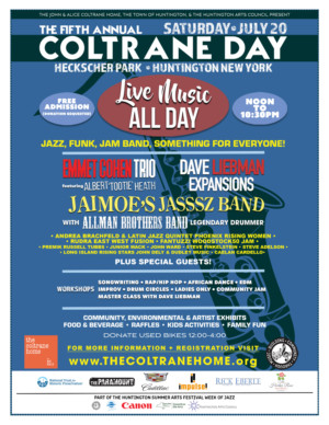 Fifth Annual Coltrane Day Music Celebration Returns To Huntington's Heckscher Park