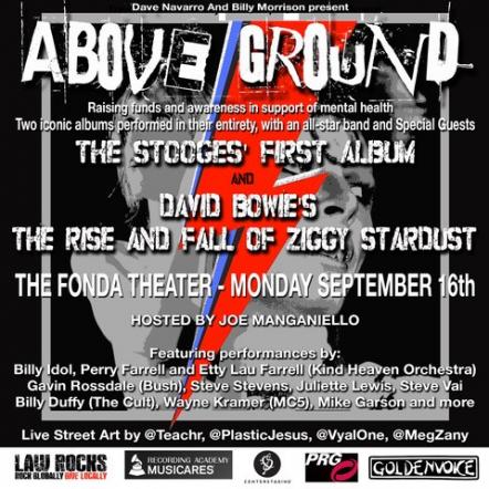 Dave Navarro & Billy Morrison Announce Star-studded Line-Up For The Second Annual "Above Ground" Concert