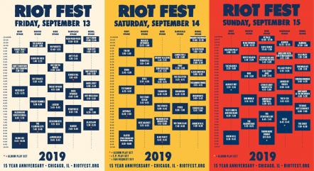 Riot Fest Announces Daily Set Times Alongside Schedule-Wrapped Beer