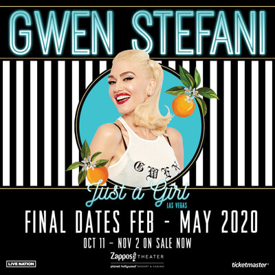 Gwen Stefani Announces Final Show Dates For Headlining Residency "Gwen Stefani - Just A Girl"