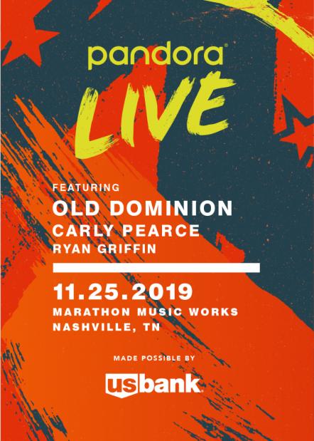 Old Dominion, Carly Pearce And Ryan Griffin To Perform Exclusive Concert On November 25 At Marathon Music Works