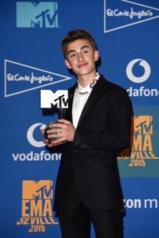 Johnny Orlando Takes Home First-Ever MTV EMA For Best Canadian Act In Seville, Spain Last Night