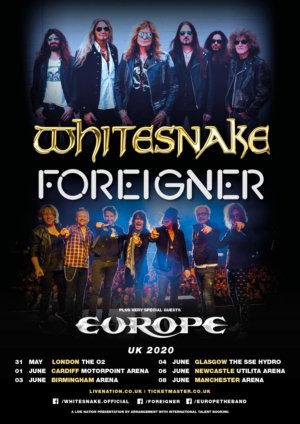 Whitesnake & Foreigner Announces UK 2020 Tour
