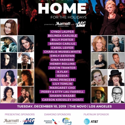 Cyndi Lauper Reveals Line-up For Ninth Annual Home For The Holidays Benefit Concert On December 10th
