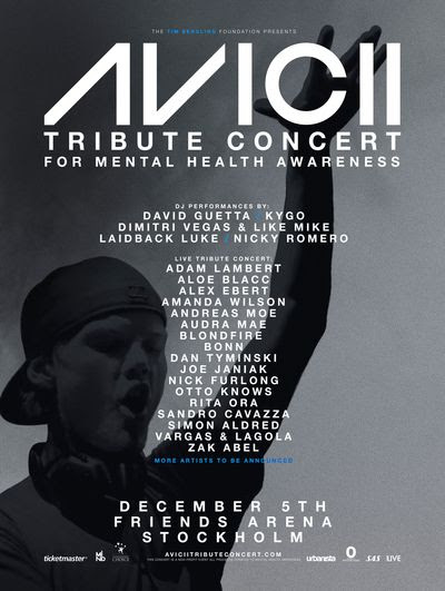 Avicii Tribute Concert Dec 5 To Be Live Streamed On Avicii's Official Youtube + Broadcast From US, Swedish, European & Asian Outlets