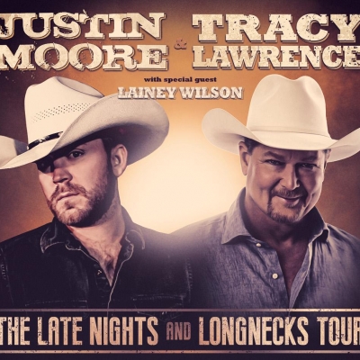 Justin Moore And Tracy Lawrence Add Broken Bow Records' Lainey Wilson To 2020 Late Nights And Longnecks Tour Sponsored By Roxor