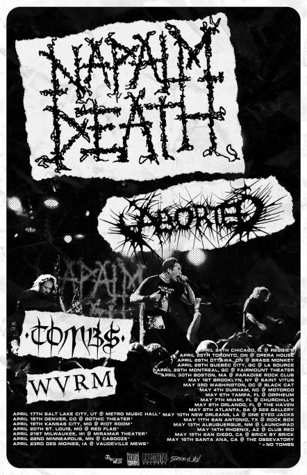 WVRM Announce Spring Tour Supporting Napalm Death