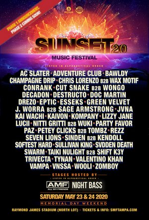 Disco Donnie Presents & Sunset Events Announce Phase 1 Talent Lineup For Sunset 2.0