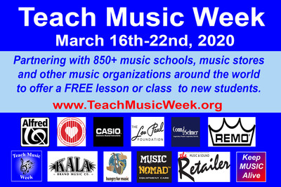 Free Music Lessons To Celebrate Teach Music Week - 850+ Locations