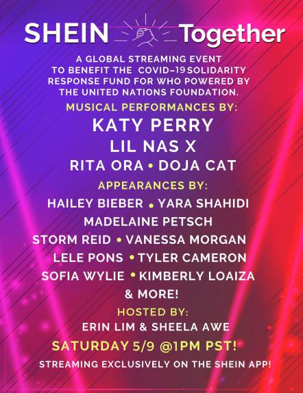 SHEIN Together Features Performances By Katy Perry, Lil Nas X, Rita Ora & Doja Cat